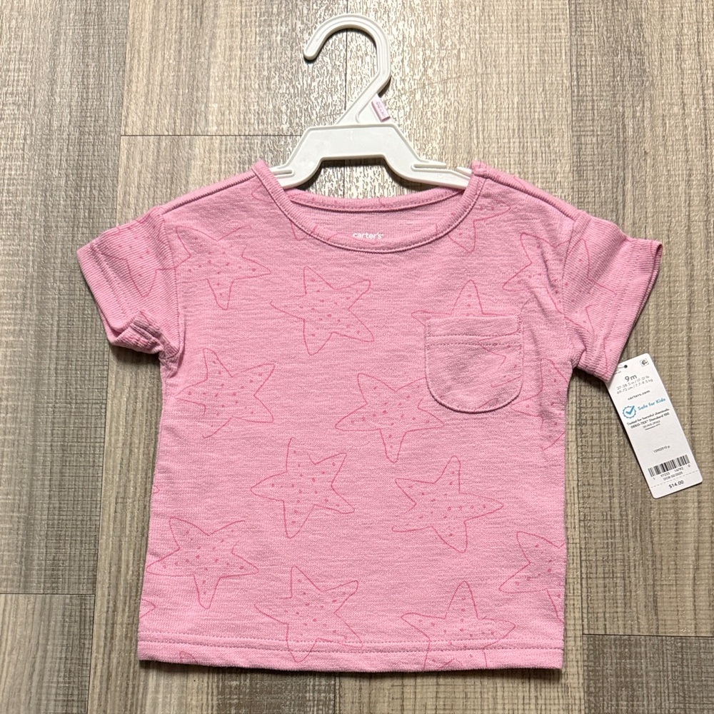 Carter’s Pink Star Pattern Kids T-Shirt